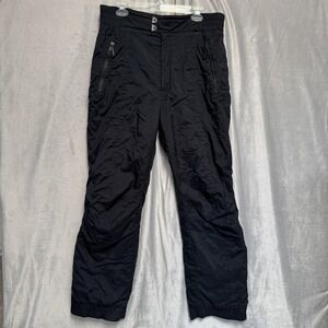Skittique Ski Snowboard Pants Mens Large Black Lined Zip Pockets Elastic Cuffs